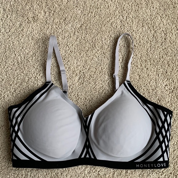 Honeylove Intimates & Sleepwear Honeylove Silhouette Gray Black Bra